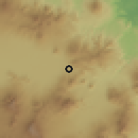 Shaded relief of the 60 km around Cicalengka, drawn from the GMTED2010 grid