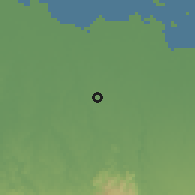 Shaded relief of the 60 km around Cikupa, drawn from the GMTED2010 grid