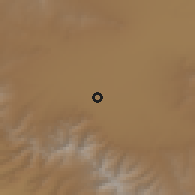Shaded relief of the 55 km around Bahār, drawn from the GMTED2010 grid