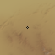 Shaded relief of the 55 km around Bajestān, drawn from the GMTED2010 grid
