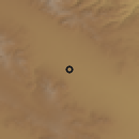 Shaded relief of the 55 km around Abhar, drawn from the GMTED2010 grid