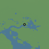 Shaded relief of the 56 km around Bandar-e Emam Khomeynī, drawn from the GMTED2010 grid