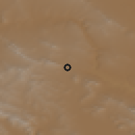Shaded relief of the 56 km around Ben, drawn from the GMTED2010 grid