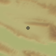 Shaded relief of the 57 km around Beyram, drawn from the GMTED2010 grid