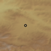 Shaded relief of the 54 km around Bojnūrd, drawn from the GMTED2010 grid