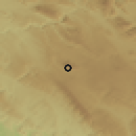 Shaded relief of the 56 km around Bozīn, drawn from the GMTED2010 grid