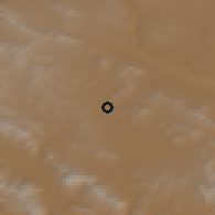 Shaded relief of the 56 km around Chāl Shotor, drawn from the GMTED2010 grid