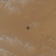 Shaded relief of the 55 km around Dehaq, drawn from the GMTED2010 grid
