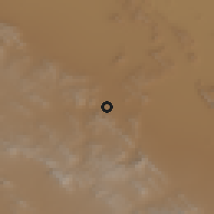 Shaded relief of the 56 km around Dehāqān, drawn from the GMTED2010 grid