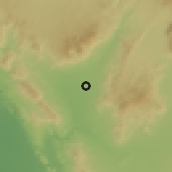 Shaded relief of the 57 km around Deh Bārez, drawn from the GMTED2010 grid