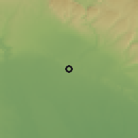 Shaded relief of the 56 km around Dezfūl, drawn from the GMTED2010 grid