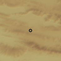 Shaded relief of the 57 km around Evaz, drawn from the GMTED2010 grid