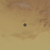 Shaded relief of the 55 km around Eyvānkī, drawn from the GMTED2010 grid