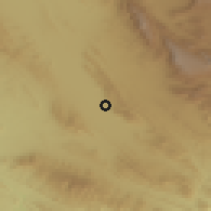 Shaded relief of the 57 km around Farrāshband, drawn from the GMTED2010 grid