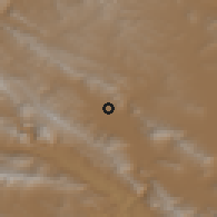 Shaded relief of the 56 km around Fārsān, drawn from the GMTED2010 grid