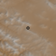 Shaded relief of the 56 km around Fereydūnshahr, drawn from the GMTED2010 grid