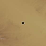 Shaded relief of the 55 km around Feyz̨ābād, drawn from the GMTED2010 grid