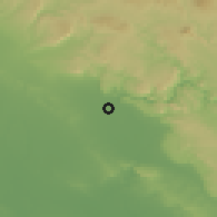 Shaded relief of the 56 km around Gatvand, drawn from the GMTED2010 grid