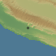 Shaded relief of the 57 km around Gāvbandī, drawn from the GMTED2010 grid