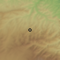 Shaded relief of the 54 km around Germī, drawn from the GMTED2010 grid