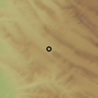 Shaded relief of the 55 km around Gīlān-e Gharb, drawn from the GMTED2010 grid