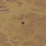 Shaded relief of the 55 km around Harsīn, drawn from the GMTED2010 grid
