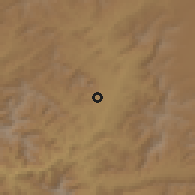Shaded relief of the 55 km around Hasanābād, drawn from the GMTED2010 grid
