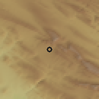 Shaded relief of the 55 km around Īvān, drawn from the GMTED2010 grid
