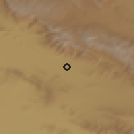 Shaded relief of the 57 km around Jannatshahr, drawn from the GMTED2010 grid