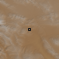 Shaded relief of the 56 km around Javādīyeh, drawn from the GMTED2010 grid
