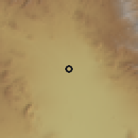 Shaded relief of the 57 km around Jīroft, drawn from the GMTED2010 grid