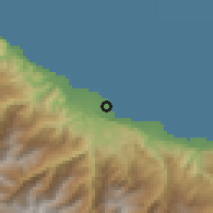 Shaded relief of the 54 km around Khorramābād, drawn from the GMTED2010 grid