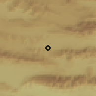 Shaded relief of the 57 km around Khūr, drawn from the GMTED2010 grid