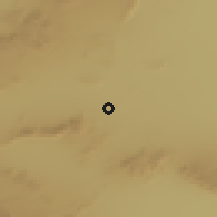 Shaded relief of the 55 km around Khūr, drawn from the GMTED2010 grid