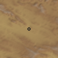 Shaded relief of the 55 km around Andīmeshk, drawn from the GMTED2010 grid