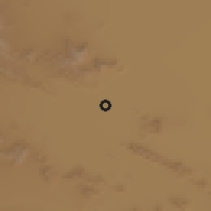 Shaded relief of the 56 km around Kūshk, drawn from the GMTED2010 grid