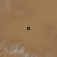 Shaded relief of the 55 km around Lālejīn, drawn from the GMTED2010 grid