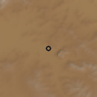 Shaded relief of the 55 km around Malāyer, drawn from the GMTED2010 grid