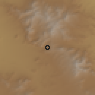 Shaded relief of the 55 km around Manz̨arīyeh, drawn from the GMTED2010 grid