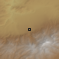 Shaded relief of the 54 km around Meshgīn Shahr, drawn from the GMTED2010 grid