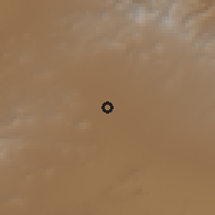 Shaded relief of the 55 km around Meymah, drawn from the GMTED2010 grid