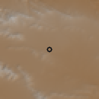 Shaded relief of the 56 km around Moshkān, drawn from the GMTED2010 grid