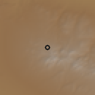 Shaded relief of the 56 km around Mūsa Sarcheshmeh, drawn from the GMTED2010 grid
