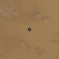 Shaded relief of the 56 km around Najafābād, drawn from the GMTED2010 grid