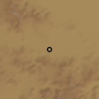 Shaded relief of the 54 km around Naqadeh, drawn from the GMTED2010 grid