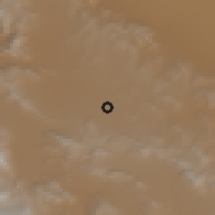 Shaded relief of the 56 km around Naqneh, drawn from the GMTED2010 grid