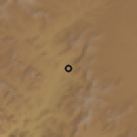 Shaded relief of the 55 km around Nāysar, drawn from the GMTED2010 grid