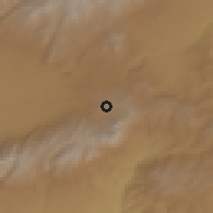 Shaded relief of the 54 km around Neyer, drawn from the GMTED2010 grid