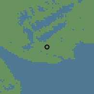 Shaded relief of the 56 km around Arvand Kenār, drawn from the GMTED2010 grid