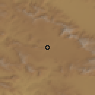 Shaded relief of the 55 km around Nūrābād, drawn from the GMTED2010 grid